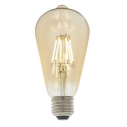 Vintage Style Led Filament Bulb - Pear Shaped E27 Lamp - Amber Tinted Glass - thumbnail 1
