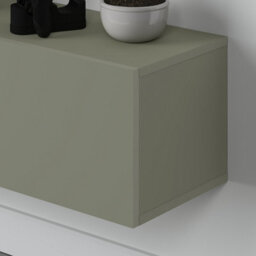 "Decortie Francy Modern Wall Mounted Tv Unit 55"" Multimedia Centre Ash Green White 180Cm" - thumbnail 4