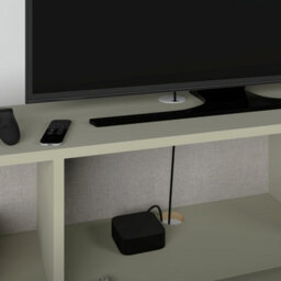 "Decortie Francy Modern Wall Mounted Tv Unit 55"" Multimedia Centre Ash Green White 180Cm" - thumbnail 7