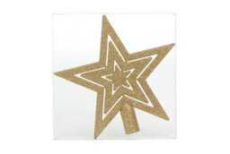 Christmas Tree Topper - Gold Glitter Star - thumbnail 1