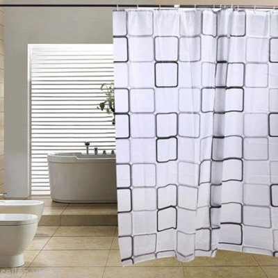 Accessotech Luxury Modern Pvc Shower Curtain With Hooks Waterproof 180X180Cm Bathroom Liner - image 1