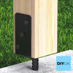 "SS8 U Shape Post Support Size: 121mm (4.8"") Silver ( Pack Of: 2 ) Base Bracket Heavy Duty Concrete-In Fence, Decking Anchor" - thumbnail 6