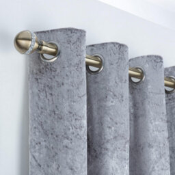 A.unique Home Diamante Ball Metal Extendable Curtain Pole With Rings And Fittings (25/28mm) - Antique Brass, 120Cm - 220Cm  Approx - thumbnail 5