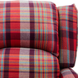 More4Homes Eaton Wing Back Fireside Check Fabric Recliner Armchair Sofa Chair Reclining Cinema (Red) - thumbnail 6