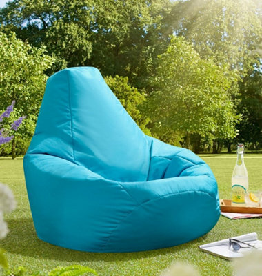 Beautiful Beanbags Adult Highback Beanbag For Indoors Or Outdoors Ready Filled Bean Bags - Aqua - image 1