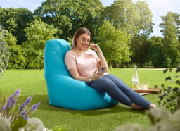 Beautiful Beanbags Adult Highback Beanbag For Indoors Or Outdoors Ready Filled Bean Bags - Aqua - thumbnail 3
