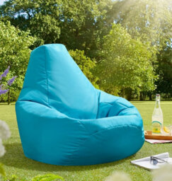 Beautiful Beanbags Adult Highback Beanbag For Indoors Or Outdoors Ready Filled Bean Bags - Aqua - thumbnail 1