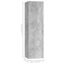 Berkfield 7 Piece Tv Cabinet Set Concrete Grey Engineered Wood - thumbnail 9