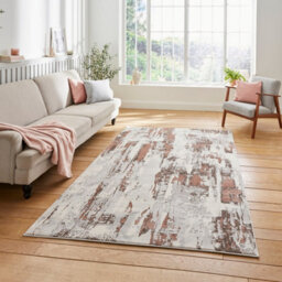 Grey Rose Abstract Modern Easy To Clean Rug For Dining Room-160Cm X 220Cm - thumbnail 1