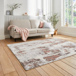 Grey Rose Abstract Modern Easy To Clean Rug For Dining Room-160Cm X 220Cm - thumbnail 2