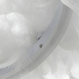 Living And Home Feather Chandelier Led Pendant Light With Crystal Balls In White Light - thumbnail 6