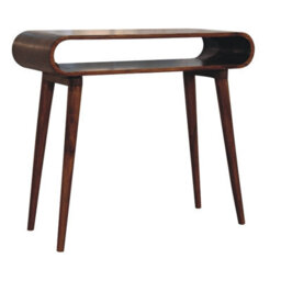 Wyld Haus Porquerolles Mango Wood Console Table - Open Shelf, Chestnut, 900 X 350 X 800 mm - thumbnail 4