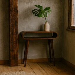 Wyld Haus Porquerolles Mango Wood Console Table - Open Shelf, Chestnut, 900 X 350 X 800 mm - thumbnail 1