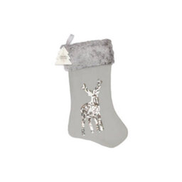 Set Of 2 Sequin Reindeer Faux Fur Stockings - thumbnail 2