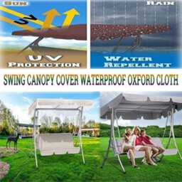 Garden Swing Canopy, Replacement Canopy For 2 And 3 Seater Swings Garden, Patio, Balcony, 210D Oxford Fabric - Waterproof - thumbnail 5