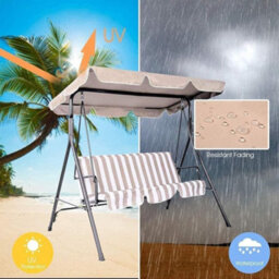 Garden Swing Canopy, Replacement Canopy For 2 And 3 Seater Swings Garden, Patio, Balcony, 210D Oxford Fabric - Waterproof - thumbnail 3
