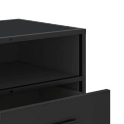 Berkfield Tv Cabinet Black 80X34.5X40 Cm Engineered Wood And Metal - thumbnail 8