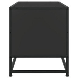 Berkfield Tv Cabinet Black 80X34.5X40 Cm Engineered Wood And Metal - thumbnail 5