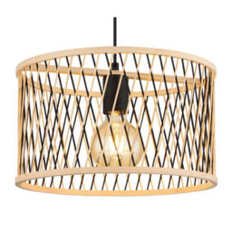 Luminosa Lighting Luminosa Mali Wire Frame Pendant Ceiling Light Matt Black 1X E27 - thumbnail 3