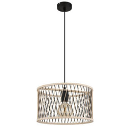 Luminosa Lighting Luminosa Mali Wire Frame Pendant Ceiling Light Matt Black 1X E27 - thumbnail 2