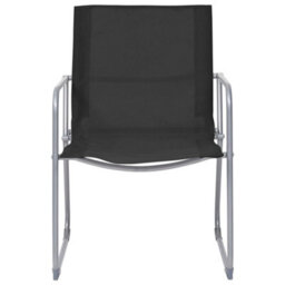 Berkfield 4 Piece Garden Lounge Set Fabric & Steel Black - thumbnail 7