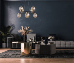 Luminosa Lighting Luminosa Galvez Industrial, Retro 8 Light Globe Pendant Ceiling Light, E14 - thumbnail 3
