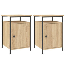 Berkfield Durable Bedside Cabinets 2 Pcs Sonoma Oak 40X42X60 Cm Engineered Wood - thumbnail 1