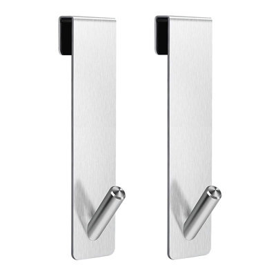 2 Pack Shower Hook Set, No-Drill Towel Hook, Door Hooks For Frameless Glass Shower Doors, Fits 6, 12mm Thickness - image 1