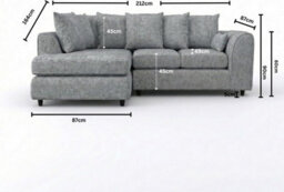 Gamzo Outlet L Shape Sofa Right Hand Facing Beige Firm Seating Couch Strong Wooden Frame Alaska Fabric Corner Sofa - thumbnail 4