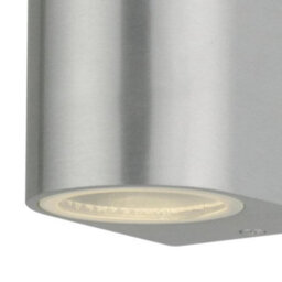 First Choice Lighting Set Of 2 Drayton Brushed Aluminium Outdoor Twin Wall Lights - thumbnail 6