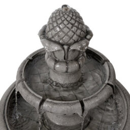 Teamson Home Two-Tier Tradtional Birdbath Outdoor Garden Fountain, Light Grey - thumbnail 5