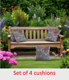 Luxury Living Wildflower Outdoor Water-Repellant Cushion - Set Of 4 - thumbnail 2