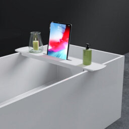 Fino Stone Matt White Stone Bath Caddy Shelf - thumbnail 2