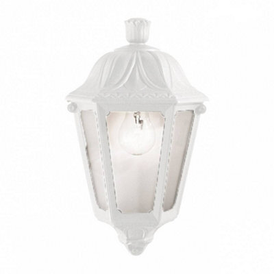 Ideal Lux Luminosa Anna 1 Light Outdoor Flush Wall Lantern White Ip44, E27