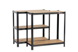 Rhino Racking 3 Bays - 180 X 90 X 40Cm - Black - 5 Tier Boltless Heavy Duty Garage Shelving Unit - 1000Kg Load Weight - thumbnail 6