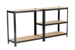 Rhino Racking 3 Bays - 180 X 90 X 40Cm - Black - 5 Tier Boltless Heavy Duty Garage Shelving Unit - 1000Kg Load Weight - thumbnail 7