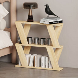 Levede Slim Side Table  Storage Shelf Sofa End  Accent Table Wooden 2 Tier - thumbnail 1