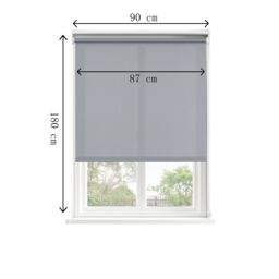 GoodHome Halo Corded Concrete Grey Daylight Roller Blind (W)90Cm (L)180Cm - thumbnail 5