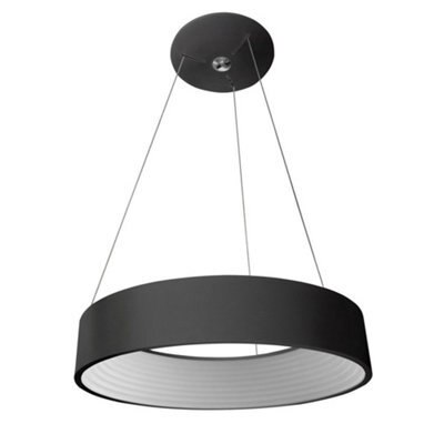 Luminosa Lighting Luminosa Modern Led Hanging Pendant Black, Warm White 3000K 1760Lm