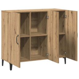 Berkfield Sideboard Artisan Oak 90X34X80 Cm Engineered Wood - thumbnail 5