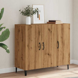 Berkfield Sideboard Artisan Oak 90X34X80 Cm Engineered Wood - thumbnail 1