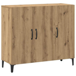 Berkfield Sideboard Artisan Oak 90X34X80 Cm Engineered Wood - thumbnail 2