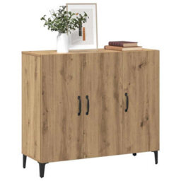 Berkfield Sideboard Artisan Oak 90X34X80 Cm Engineered Wood - thumbnail 3