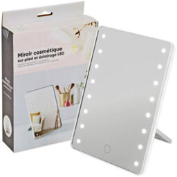 Urbn-Living Urbnliving 22Cm Height Cosmetic Free Standing Mirror With Led Light Travel Makeup Shaving Dressing Table Glass - thumbnail 6
