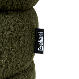 Wyld And Coco Green Boucle Pouffe With Pine Wood Legs - Round Footstool W42 X H41Cm - thumbnail 7