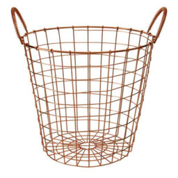 Orsina Functional Copper Finish Round Wire Basket, Stylish Wireframe Basket For Kitchen, High Quality Basket - thumbnail 2