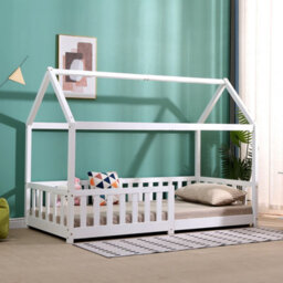 Furniturehmd Treehouse Style Bed Frame,solid Pine Wood, Single Bed Frame,floor Bed Frame For Boys And Girls,bedroom Furniture - thumbnail 1