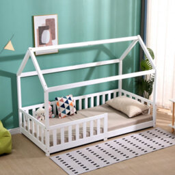 Furniturehmd Treehouse Style Bed Frame,solid Pine Wood, Single Bed Frame,floor Bed Frame For Boys And Girls,bedroom Furniture - thumbnail 3