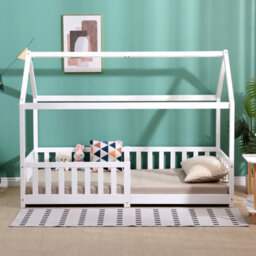 Furniturehmd Treehouse Style Bed Frame,solid Pine Wood, Single Bed Frame,floor Bed Frame For Boys And Girls,bedroom Furniture - thumbnail 2