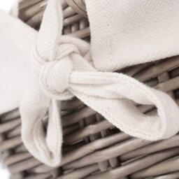 Red Hamper C108W Wicker Large Lined Antique Wash Bathroom Shopping Basket - thumbnail 5